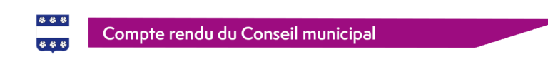 compte rendu conseil municipal
